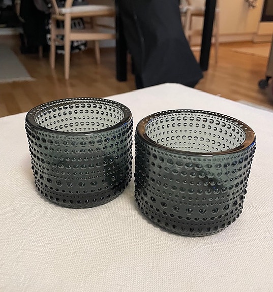 Iittala Kastehelmi kynttilälyhdyt 2kpl, harmaa
