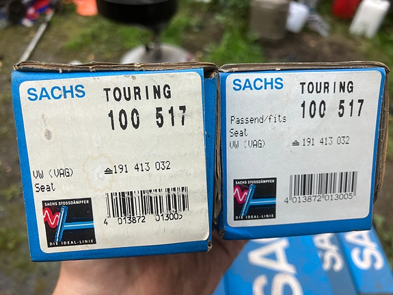 VW Golf II/Jetta Etuiskarit Sachs 83-91
