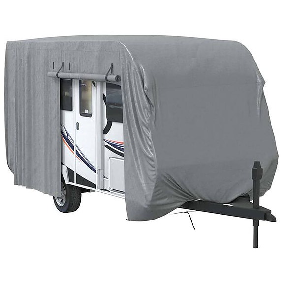 vidaXL asuntovaunun päällinen harmaa 460x250x220 cm kuitukangas(sku46092