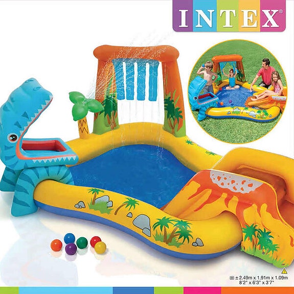 Intex Täytettävä uima-allas Dinosaur Play Center 249x191x109 cm(sku3202796