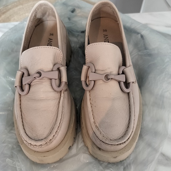 Beiget loaferit, kävely kengät,36