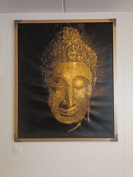 Taulu öljyväri kankaalle (Buddha)