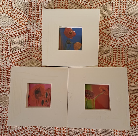 Kehykset, 3kpl, valokuville, taiteiluille, yht. hintaan