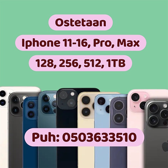 Ostetaan iphone 17 Pro, max Tai air malli
