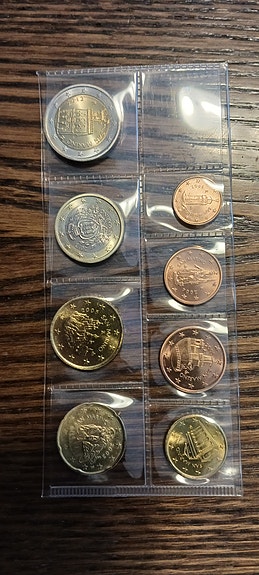 San Marino, euro kolikot, 1 c - 2 euro