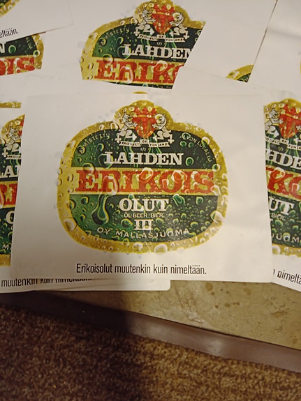 Lahden erikoisolut III, Oy mallasjuoma pöytätabletti.