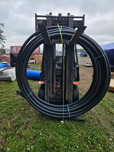 Muoviputki PEH Uponor 63x3.8mm 60m Siniraita, vesijohto putki