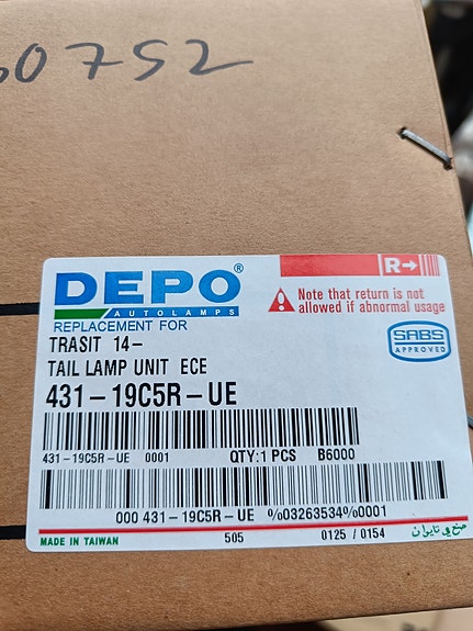 Ford Transit 2014 oikea takavalo