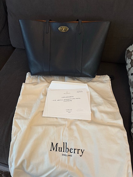 Mulberry Bayswater Tote Black Small Classic Grain