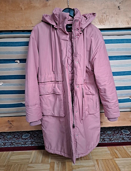 Nanso vaaleanpunainen tikkiparka/talvitakki