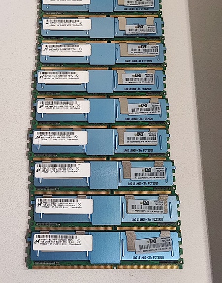 32GB (8x4GB) DDR2 ECC server muisti PC2-5300f