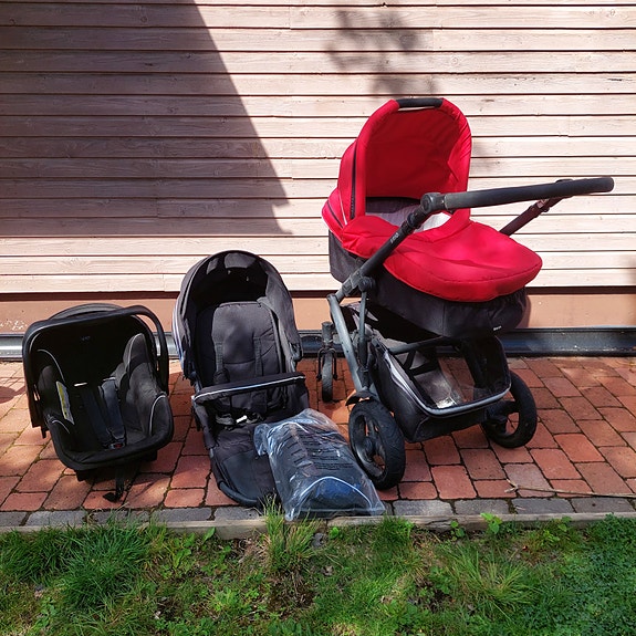 Brio / Britax lastenvaunut, rattaat ja turvakaukalo