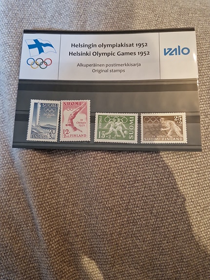 Suomi Helsinki Olympialaiset 1952 Postimerkit 4 kpl