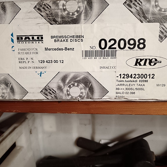 Mb w129 Taka jarrulevyt