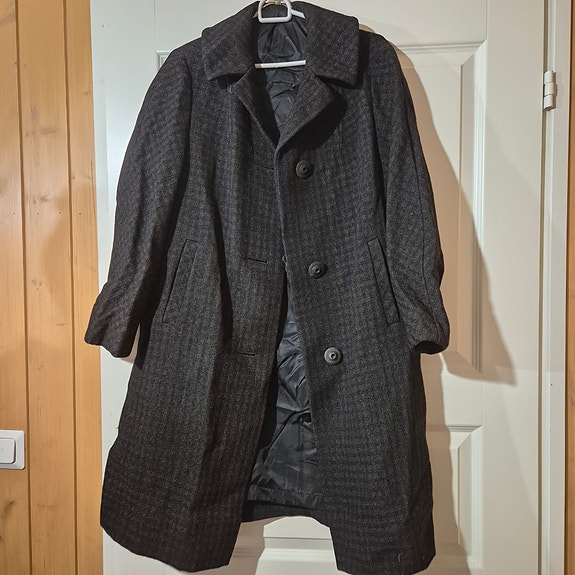 Naisten vintage villakangastakki