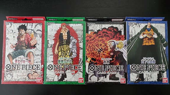 One Piece TCG pakkoja ja kortteja (japaninkieliset)