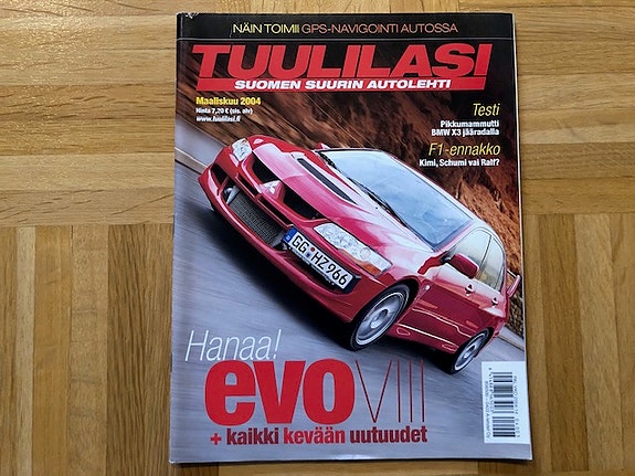 Tuulilasi lehti maaliskuu 2004 koeajo Mercedes W203 S211 Audi A3 A4