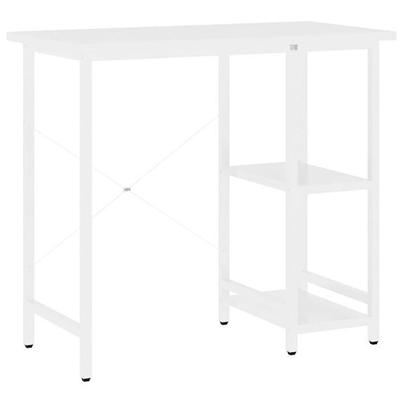 vidaXL Tietokonepöytä valkoinen 80x40x72 cm MDF/metalli(sku20555