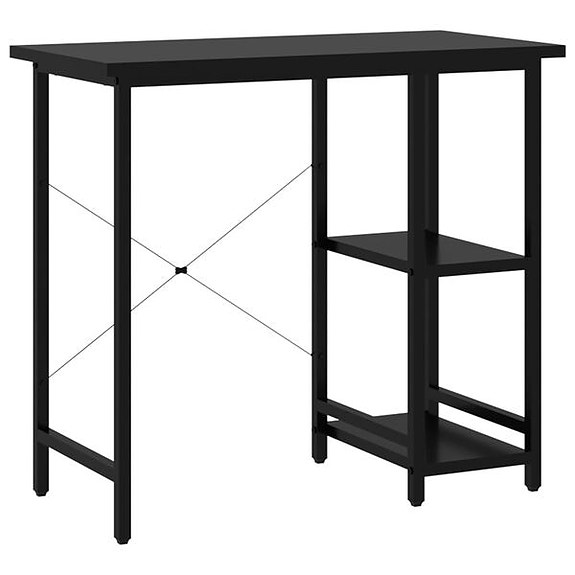 vidaXL Tietokonepöytä musta 80x40x72 cm MDF/metalli(sku20554