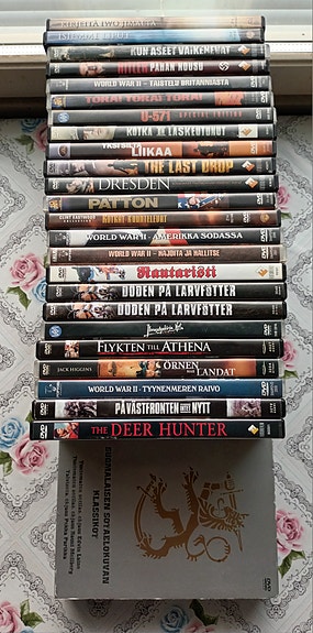 DVD sota-aiheisia elokuvia 23 kpl + 1 boxi (sis.3 dvd)