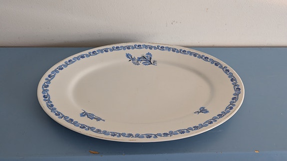 Arabia Sinikukkainen Soikea Tarjoiluvati (1930-1932, AAA-leima)