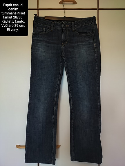 Esprit casual denim tummansiniset farkut M