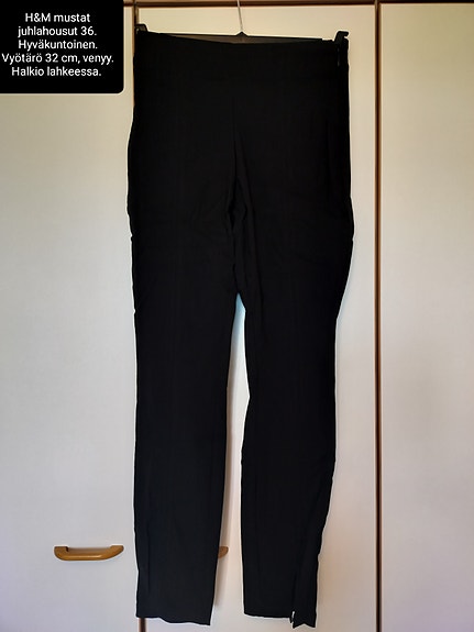 H&M mustat juhlahousut S