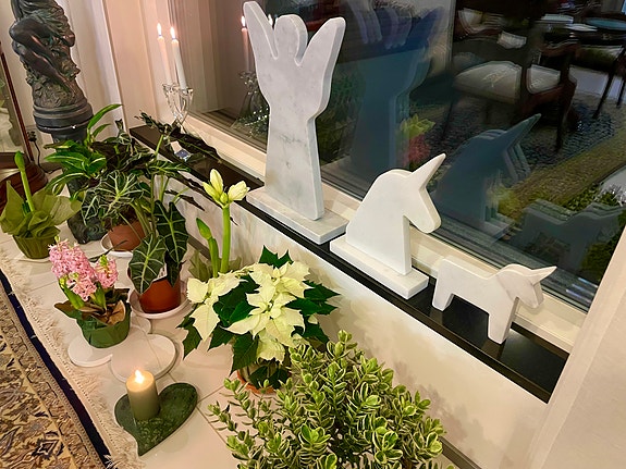 Enkeli-figuurit Bianco Carrara -marmoria - HelaStone -design