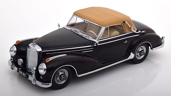Pienoismalli Mercedes-Benz 300S Cabriolet musta , 1:18