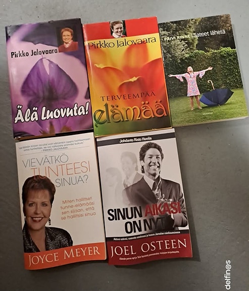 Päivi Rinne, Pirkko Jalovaara, Joyce Meyer, Joel Osteen Kirjat