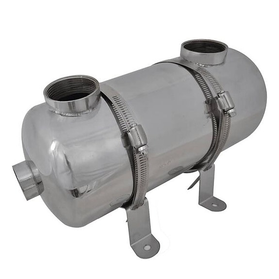 vidaXL Uima-altaan lämmönvaihdin 355 x 134 mm 40 kW(sku90868