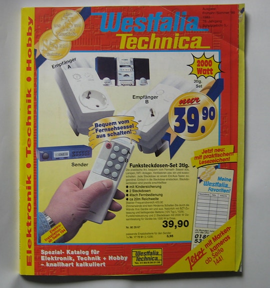 Saksalainen tuoteluettelo Westfalia technica