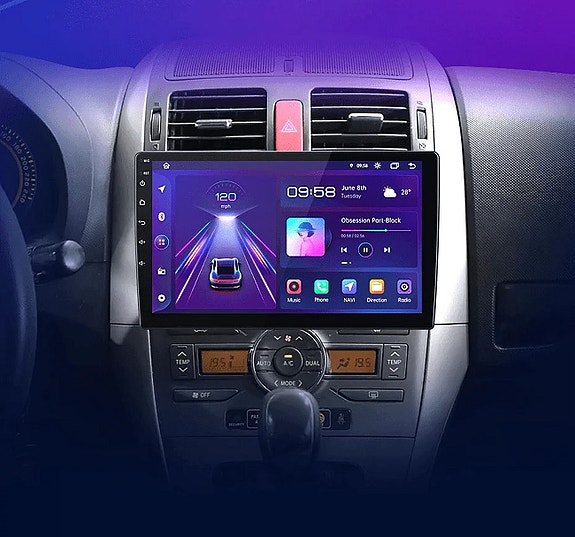 Android soitin Toyota Auris 2006-2013