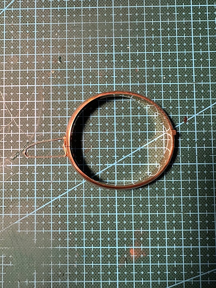 Vanha kultainen 14 k rannerengas