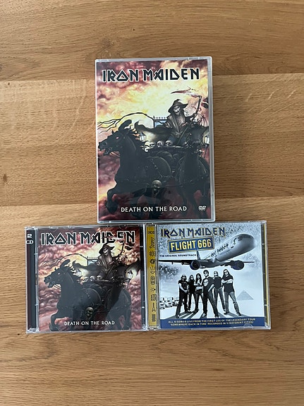 Iron Maiden CD/DVD levyjä