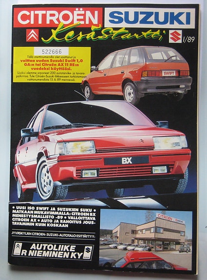 Autoesite Citroen/Suzuki. 1980-luku