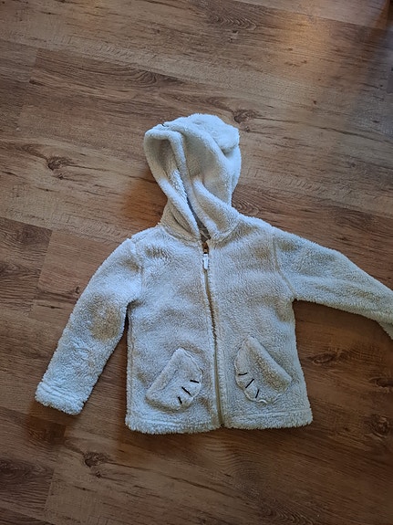 Lasten takki, valkoinen nalle 120