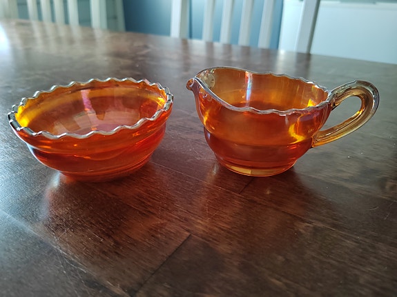 Riihimäen lasi Lysteri sokerikko ja kermakko