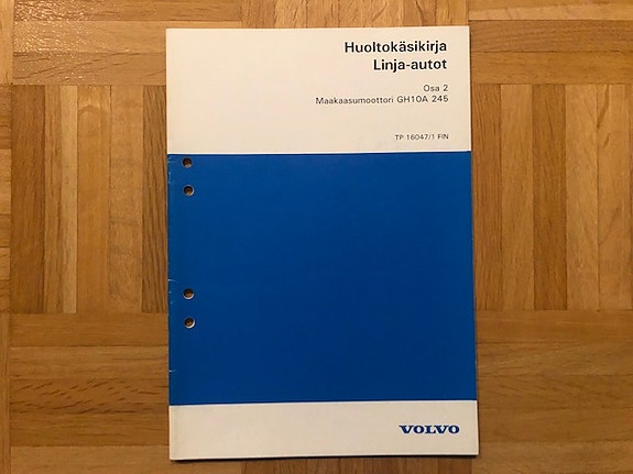 Huoltokäsikirja Volvo linja-autot maakaasumoottori GH10A 245 vuodelta 1997