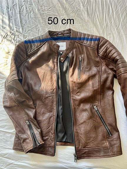 Jack & Jones Ruskea Nahkatakki (L) miehelle
