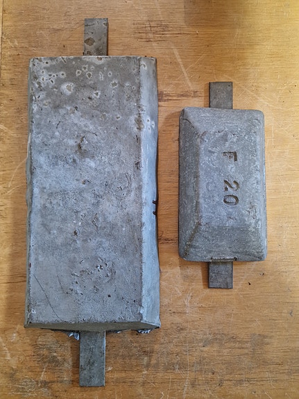 Sinkkianodit 2 kg ja 7,4 kg