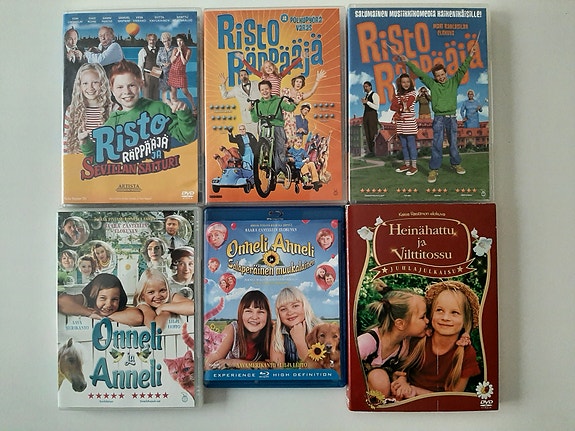 Valtavasti erilaisia Dvd-levyjä lapsille ja aikuisille