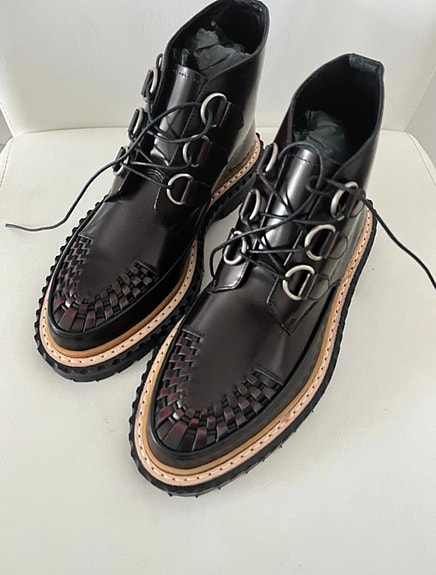 Burberry Brothal Creeper Melton Boots koko 36