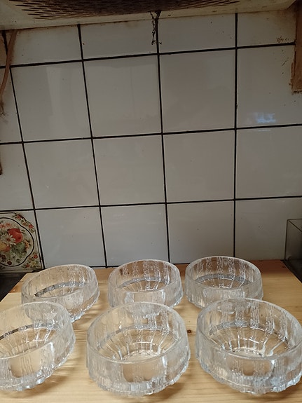 Iittala Vellamo jälkiruokamaljat 6 kpl. Valto Kokko.