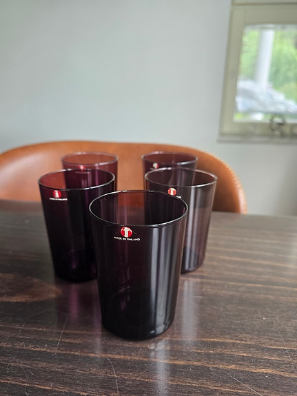 Sarpaneva Iittala i- 114 lilat juomalasit