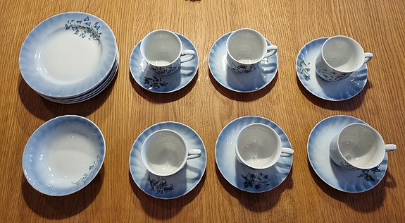 Christineholm Porcelaine kahviastiasto 6 osaa.