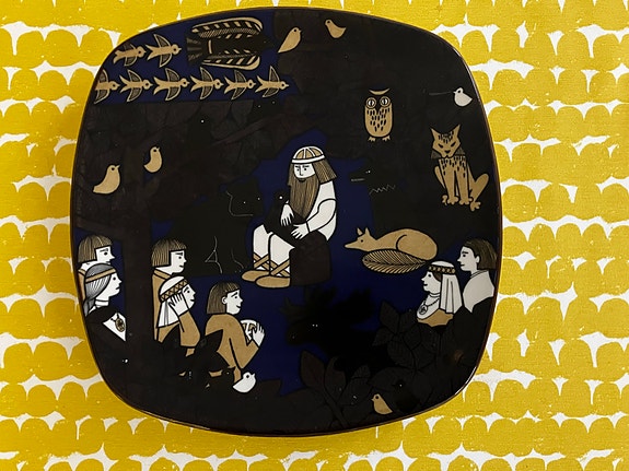 Arabia Kalevala suuri 150-vuotisjuhlalautanen 1985