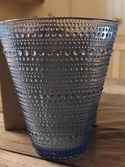 Iittala Kastehelmi Maljakko Sininen