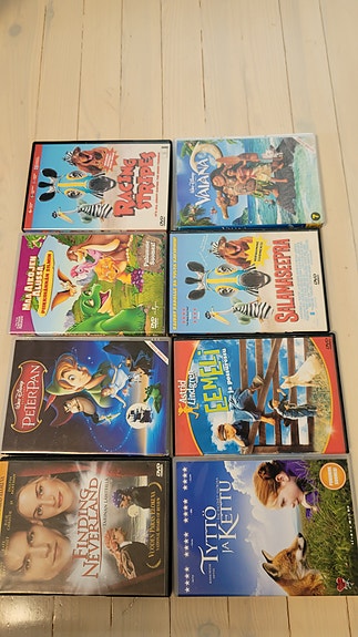 Disney Lasten DVD-elokuvat kokoelma 8 kpl