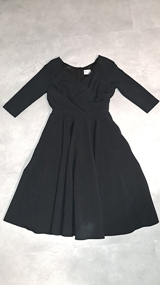 Uusi musta pin up -tyylinen mekko, koko L